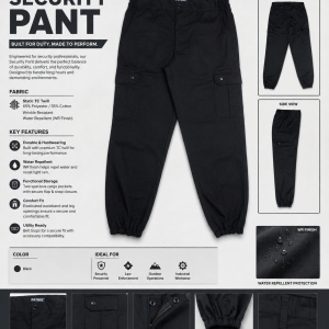 Security Cargo Pant (Black)